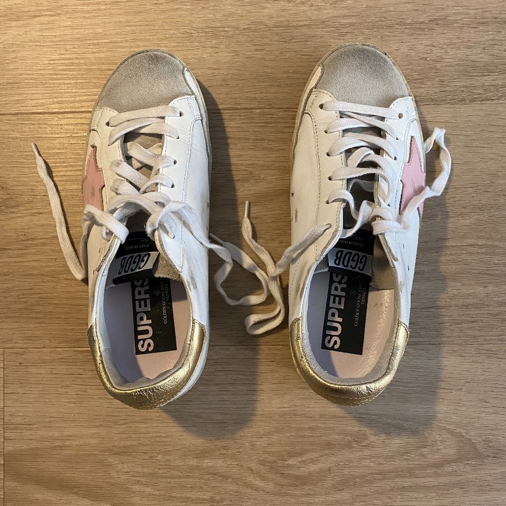 Golden Goose WHITE GOLD PNK SUPERSTAR SNEAKER
